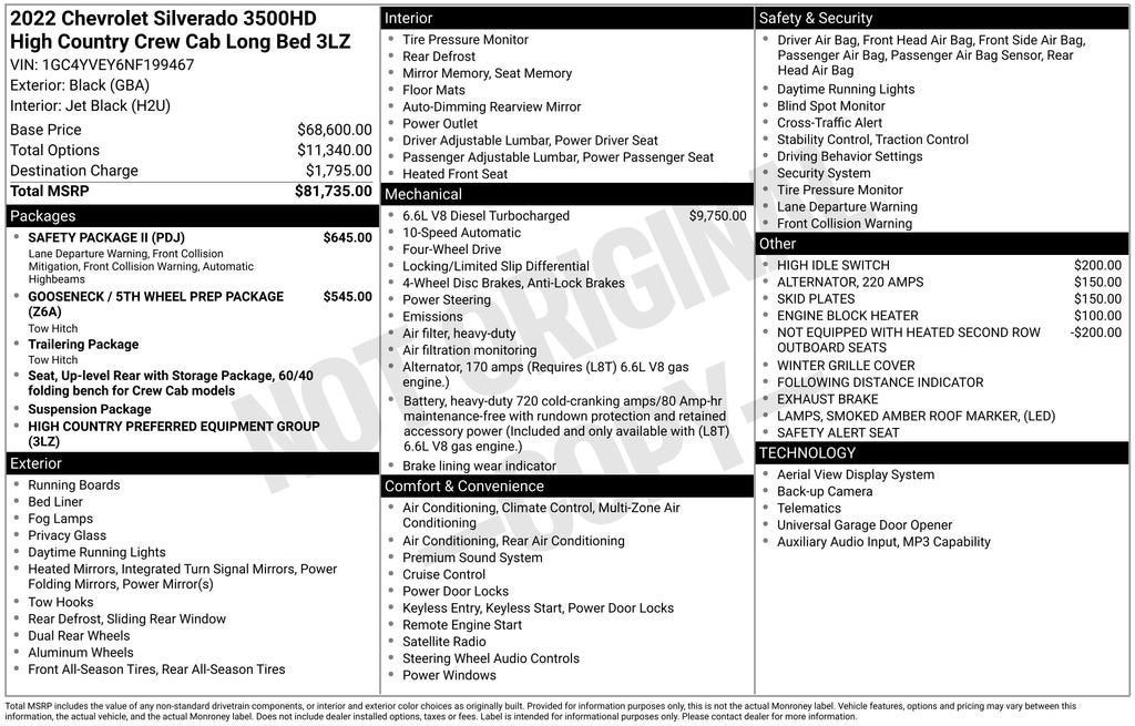 2022 Chevrolet Silverado 3500 HD High Country DRW