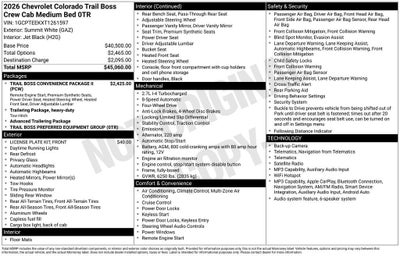 2026 Chevrolet Colorado Trail Boss