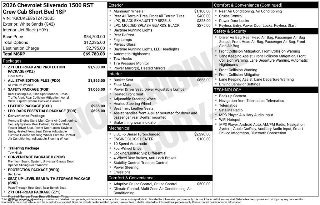 2026 Chevrolet Silverado 1500 RST
