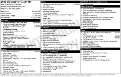 2026 Chevrolet Traverse LT