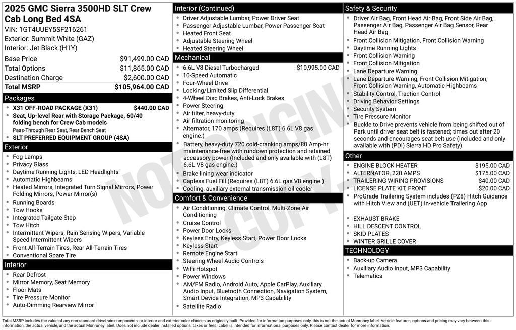 2025 GMC Sierra 3500 HD SLT