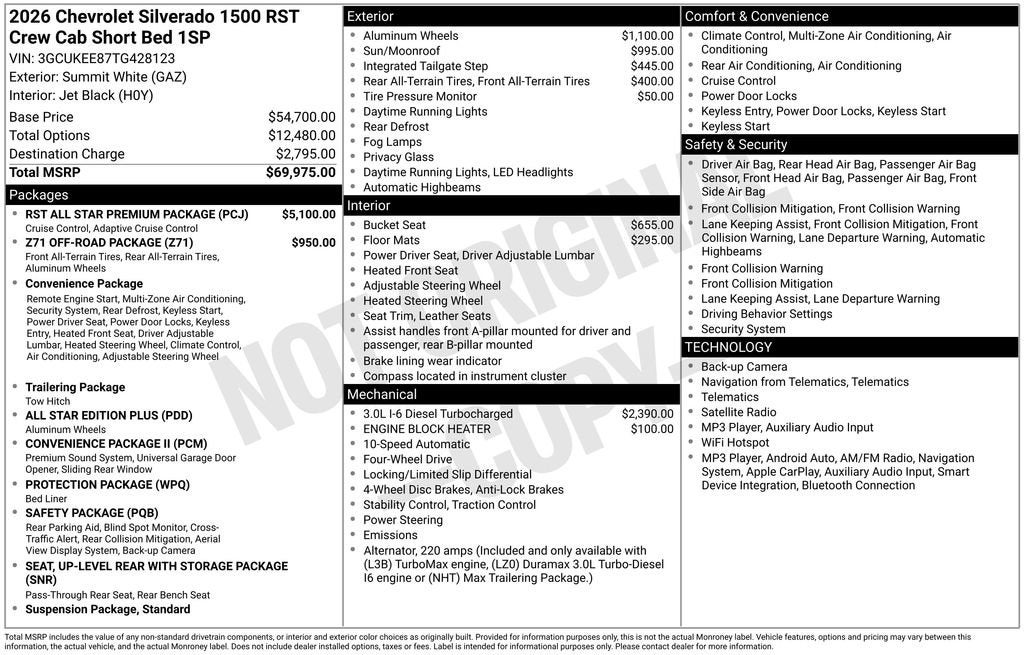 2026 Chevrolet Silverado 1500 RST