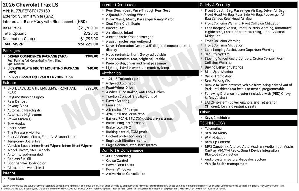 2026 Chevrolet Trax LS