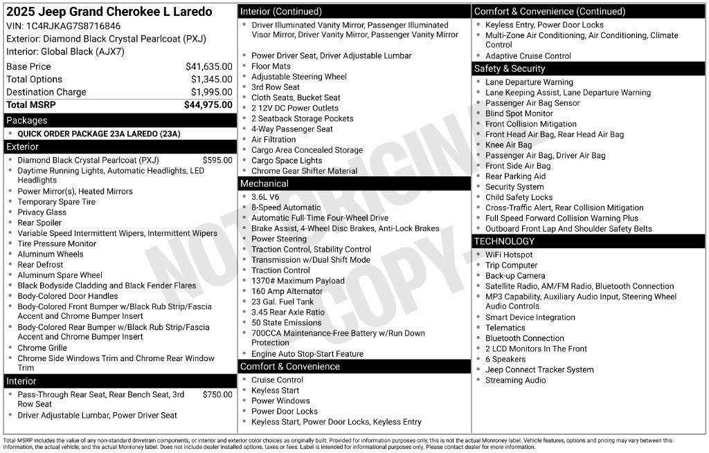 2025 Jeep Grand Cherokee L Laredo
