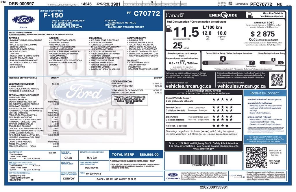 2023 Ford F-150 Lariat