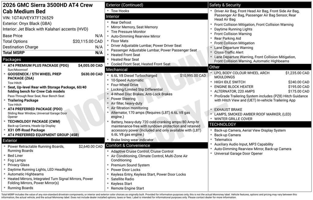 2026 GMC Sierra 3500HD AT4