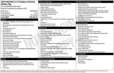 2024 Mazda Mazda3 2.5 S Carbon Edition