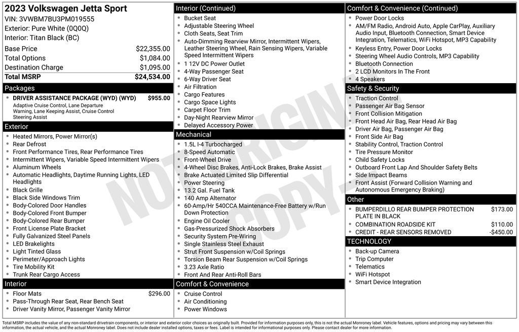 2023 Volkswagen Jetta 1.5T Sport