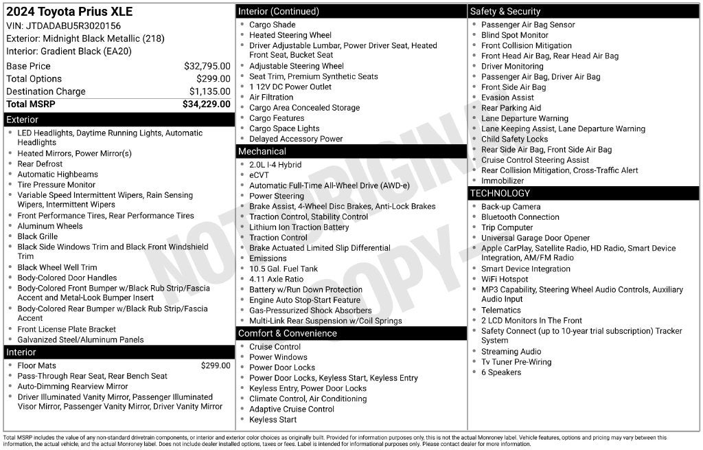 2024 Toyota Prius XLE