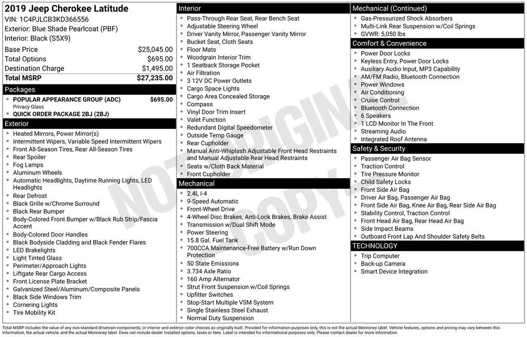 2019 Jeep Cherokee Latitude