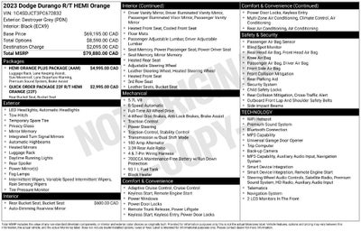 2023 Dodge Durango Orange Sport