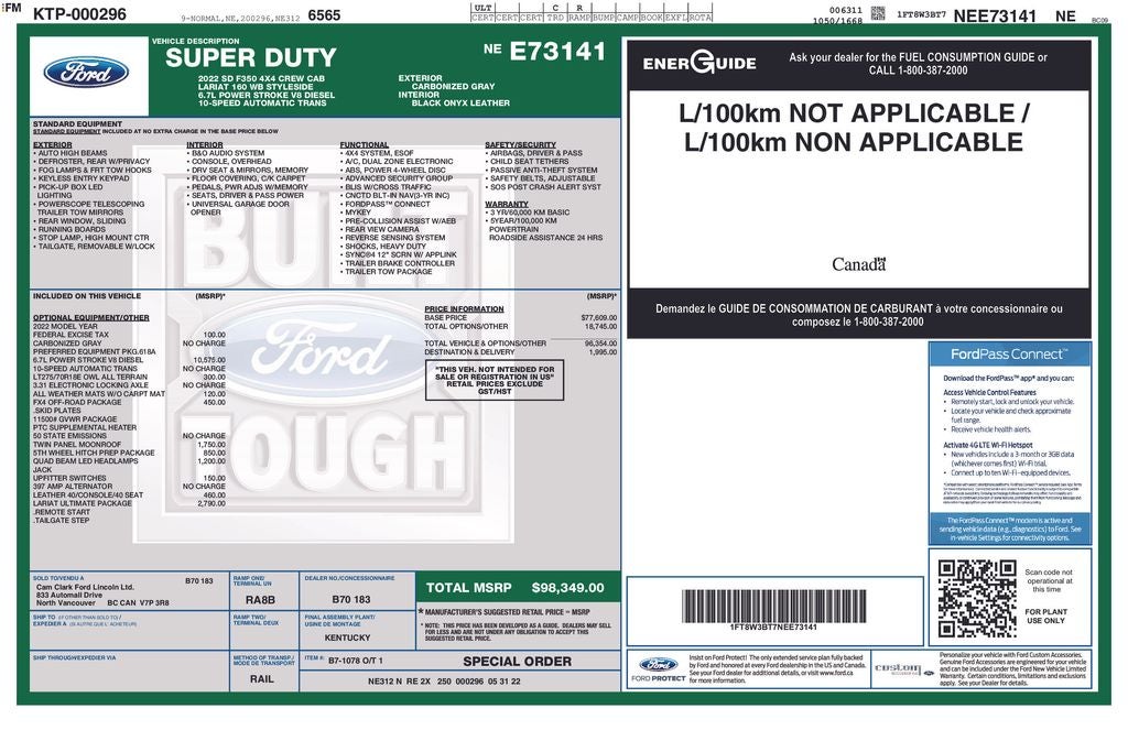 2022 Ford F-350SD Lariat