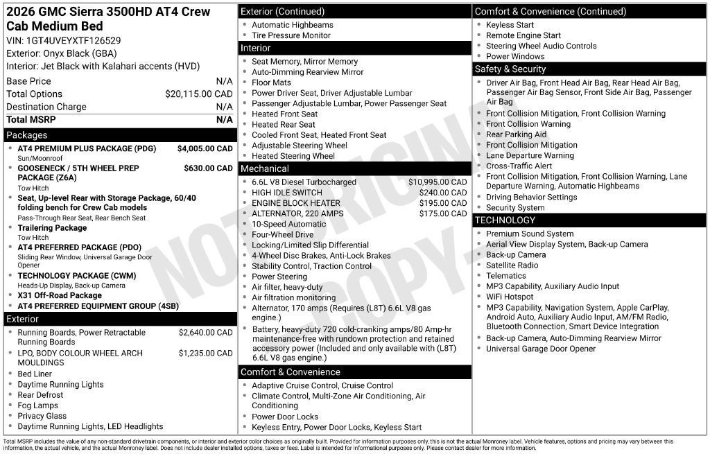2026 GMC Sierra 3500HD AT4