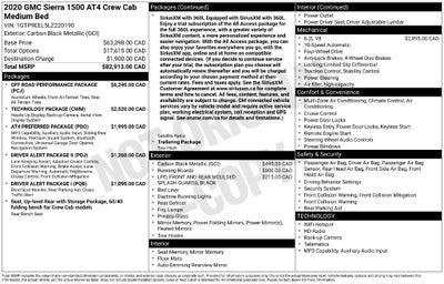 2020 GMC Sierra 1500 AT4