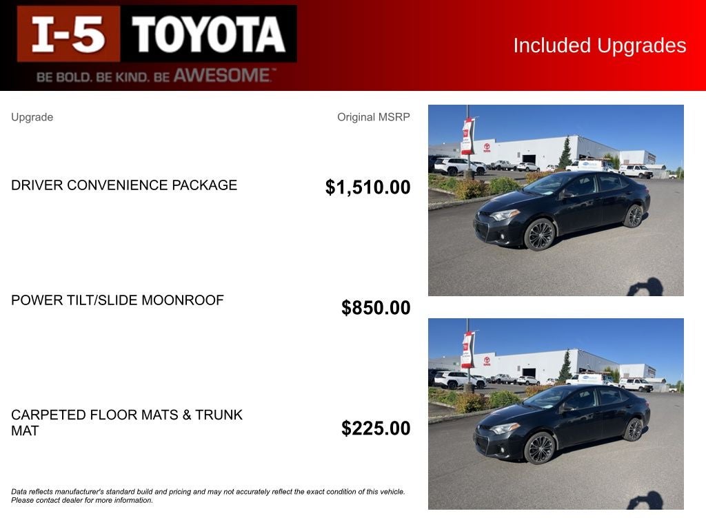 2014 Toyota Corolla S Premium
