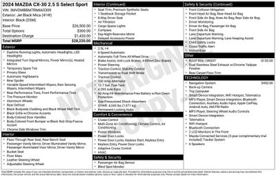 2024 Mazda Mazda CX-30 2.5 S Select Sport