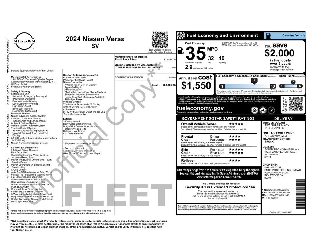 2024 Nissan Versa 1.6 SV
