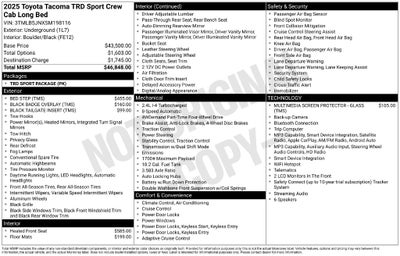 2025 Toyota Tacoma TRD Sport