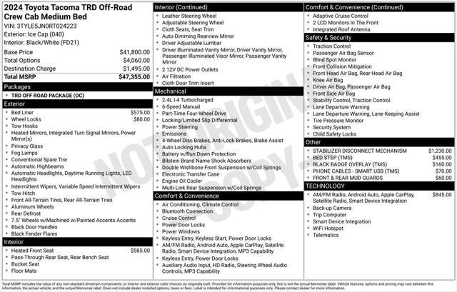 2024 Toyota Tacoma TRD Off-Road