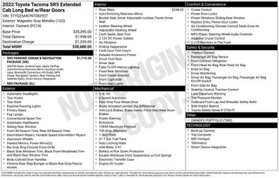 2022 Toyota Tacoma SR5 V6