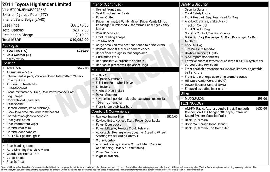 2011 Toyota Highlander Limited