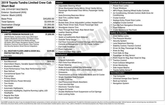 2019 Toyota Tundra Limited CrewMax