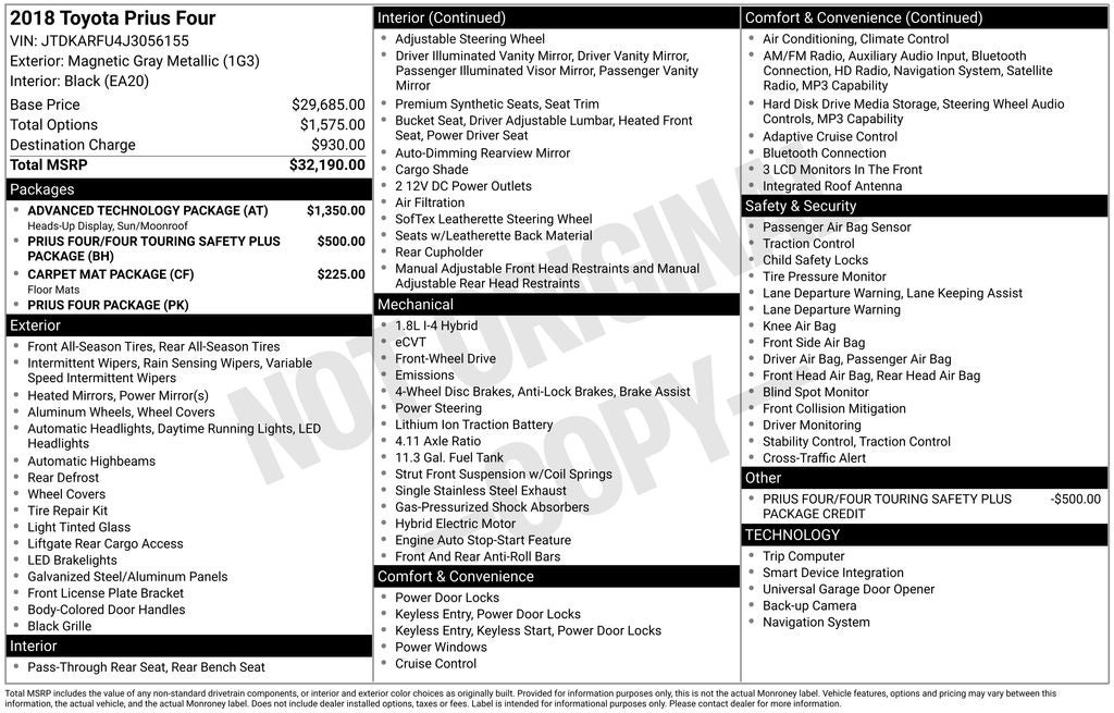 2018 Toyota Prius Four