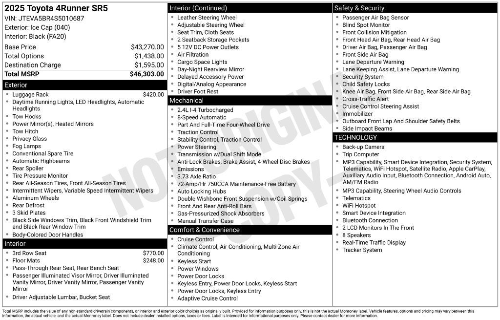 2025 Toyota 4Runner SR5