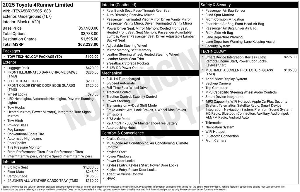 2025 Toyota 4Runner Limited