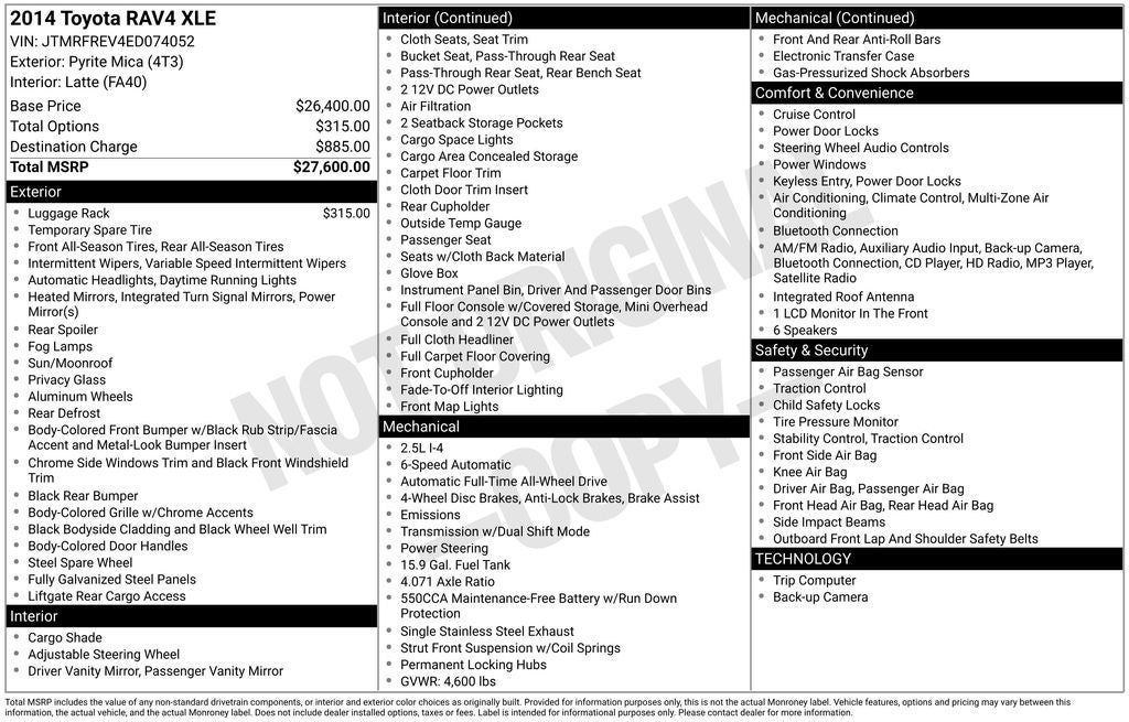 2014 Toyota RAV4 XLE