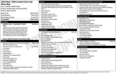 2023 RAM 1500 Limited Crew Cab 4x4 5'7' Box