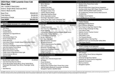 2024 RAM 1500 Laramie Crew Cab 4x4 5'7' Box