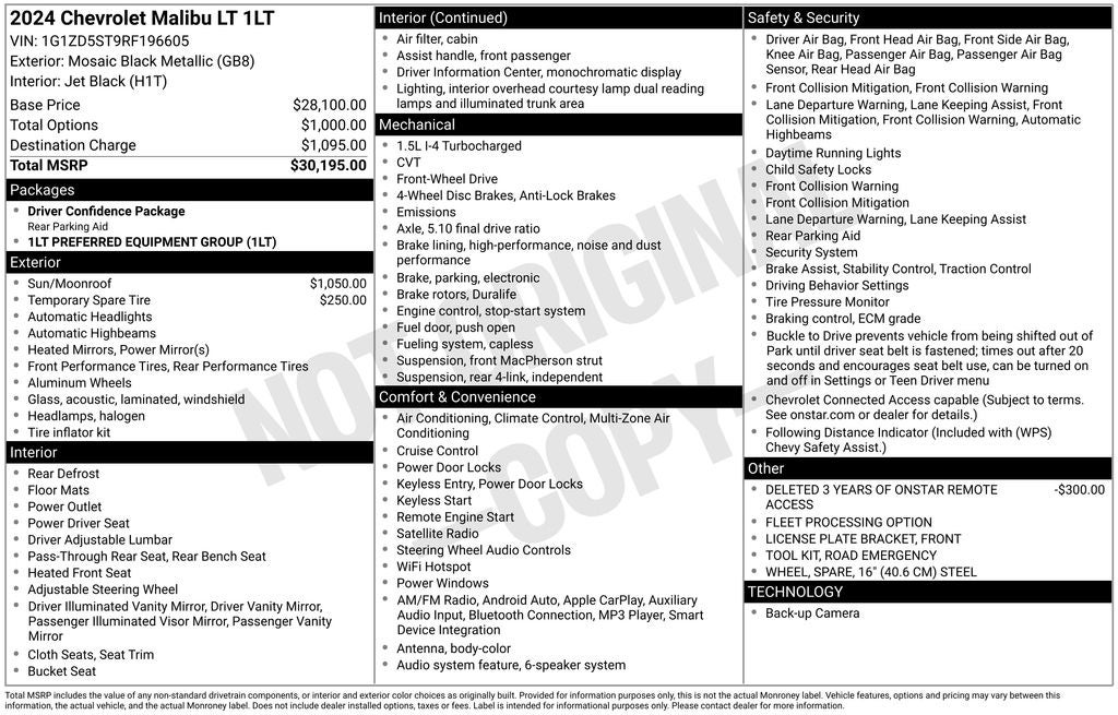 2024 Chevrolet Malibu FWD 1LT
