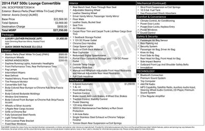 2014 FIAT 500c Lounge