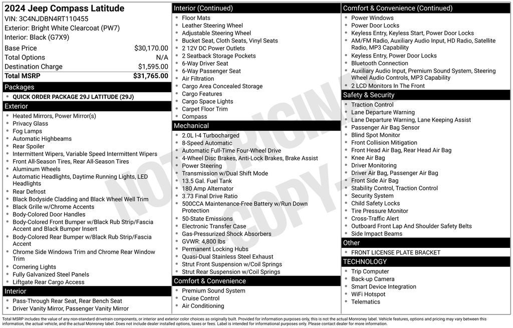 2024 Jeep Compass Latitude 4x4