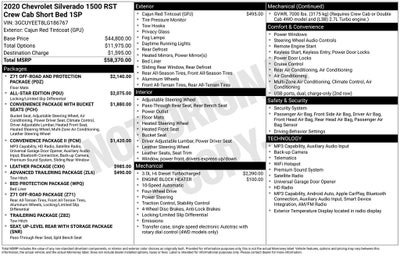 2020 Chevrolet Silverado 1500 4WD Crew Cab Short Bed RST