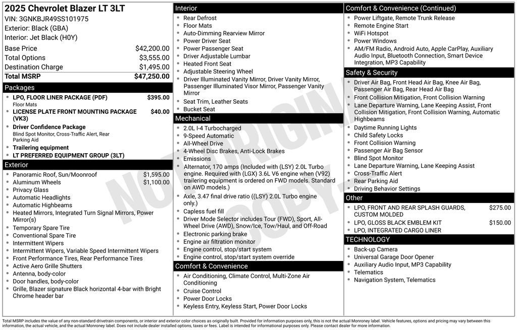 2025 Chevrolet Blazer AWD 3LT