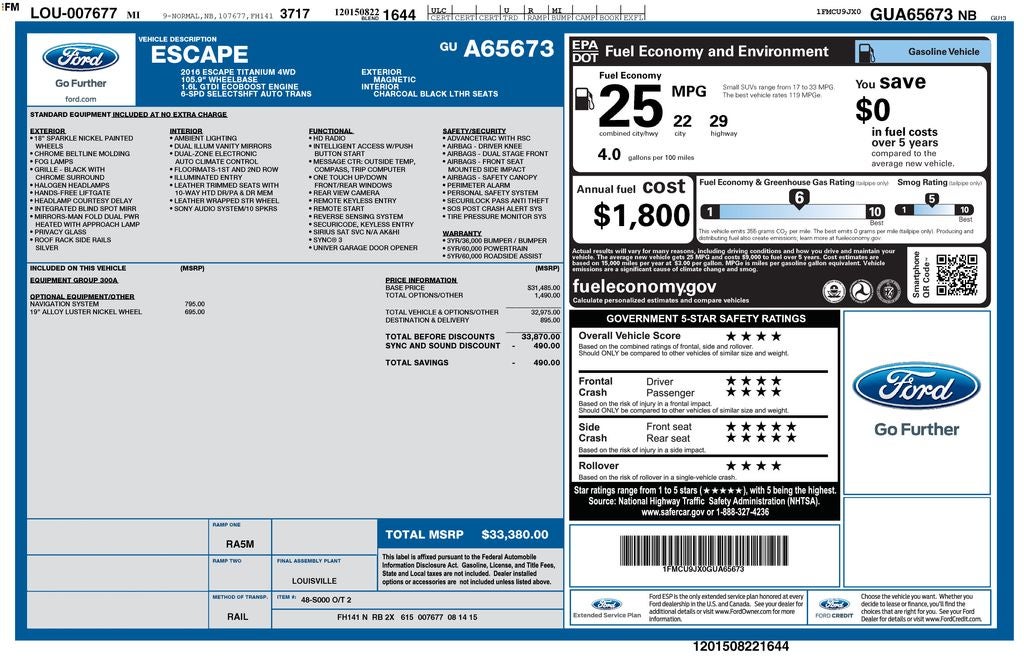 2016 Ford Escape Titanium