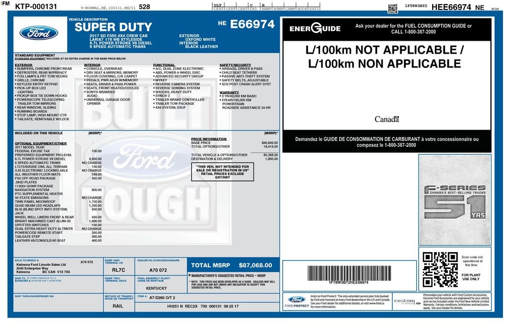 2017 Ford F-350SD Lariat