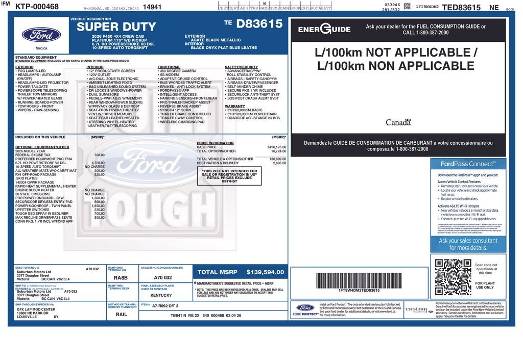 2026 Ford F-450SD Platinum DRW