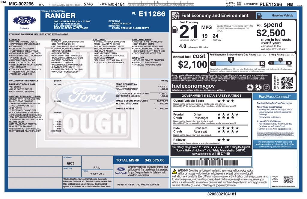 2023 Ford Ranger XLT