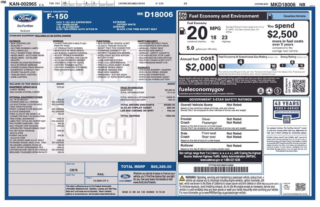 2021 Ford F-150 Lariat