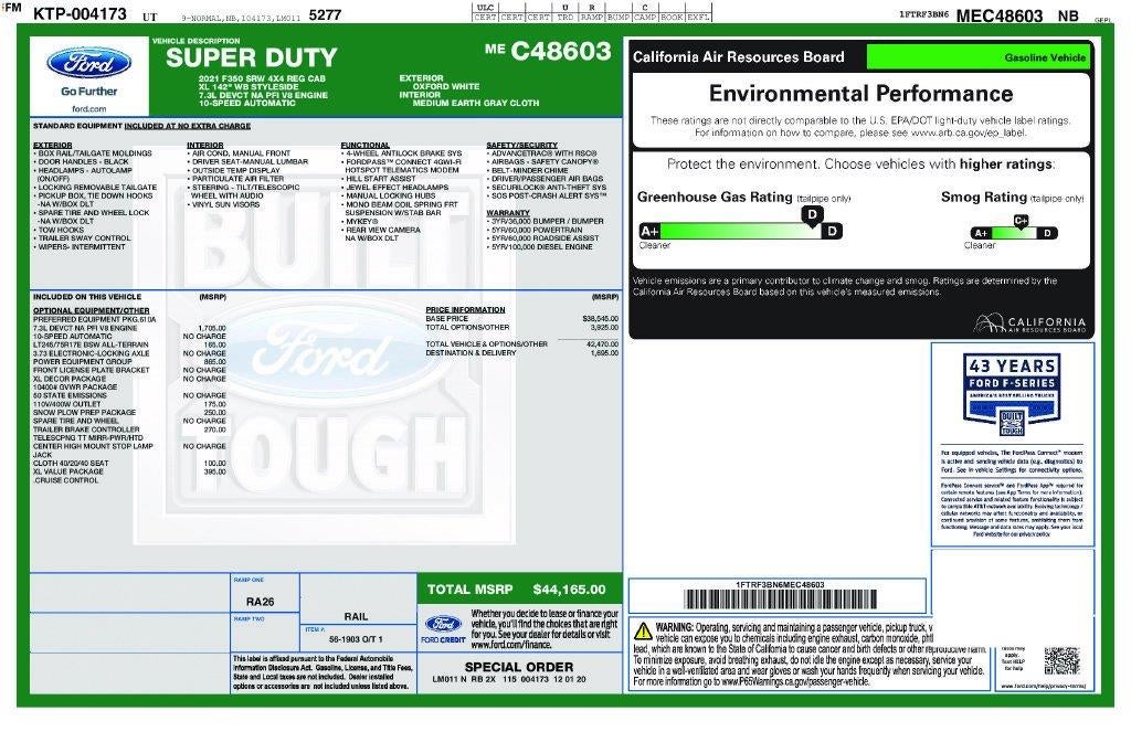 2021 Ford Super Duty F-350 SRW XL