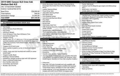 2019 GMC Canyon SLE1