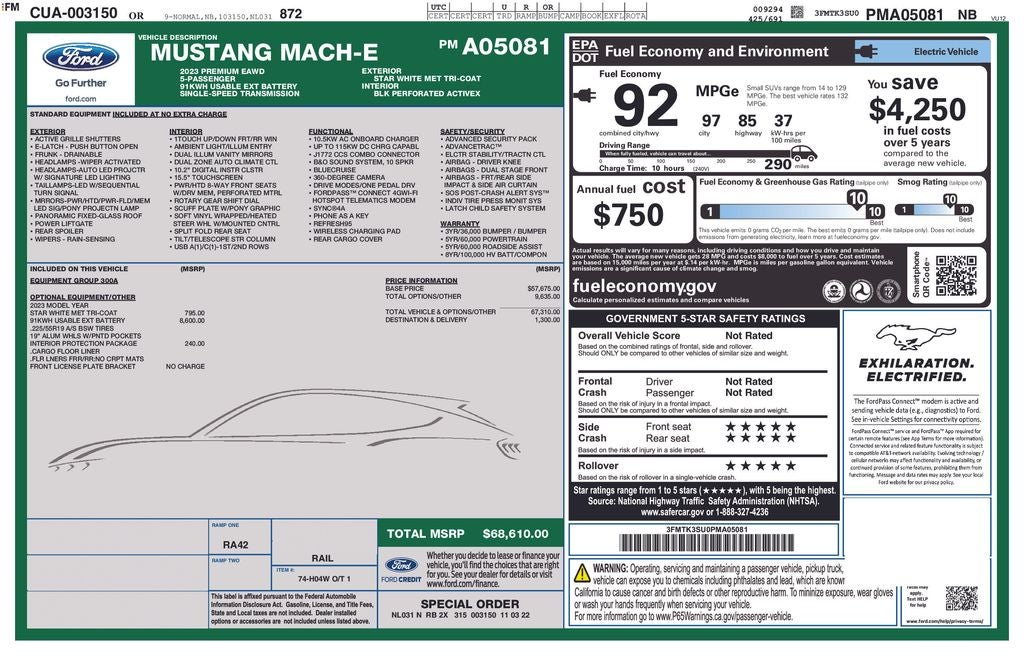 2023 Ford Mustang Mach-E Premium