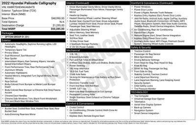 2022 Hyundai Palisade Calligraphy