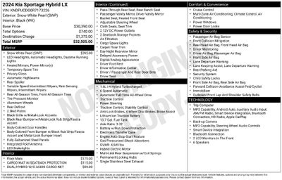 2024 Kia Sportage Hybrid LX